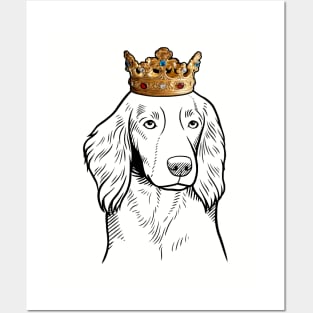 Welsh Springer Spaniel Dog King Queen Wearing Crown Posters and Art